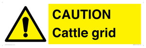 CAUTION Cattle grid